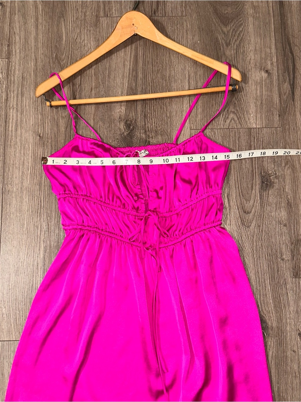 Anthropologie Dress Hot Pink Satin Mini Dress Perfect Mini Dress - Picture 6 of 6